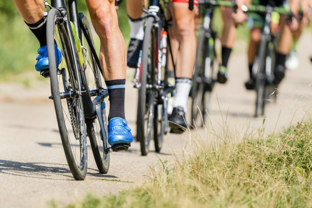 cyclist in a bycicle race